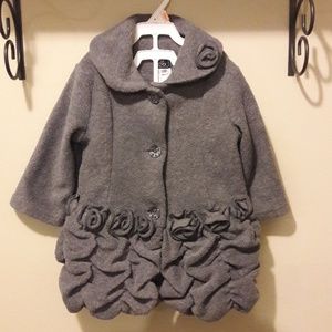 Mack & Co. Grey Ruffle Winter Dress Coat 18 months
